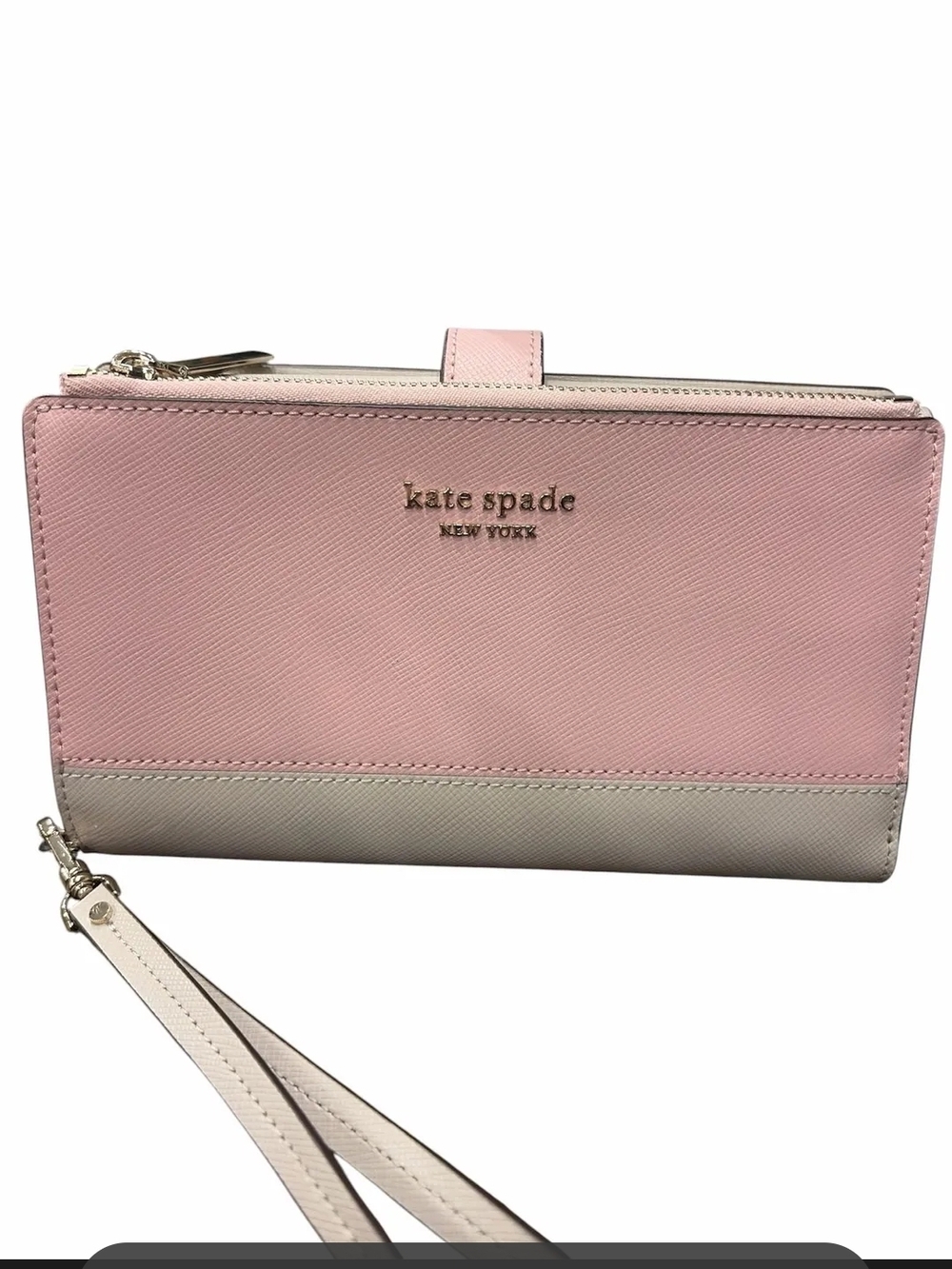 kate spade Two-Tone Pink and Cream Wristlet Wallet